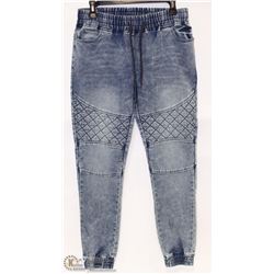 LADIES DEMIN JOGGERS KNIT MED BLUE SIZE X-LARGE