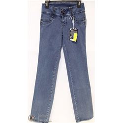 XICA SIZE 13 MEDIUM BLUE BOOT CUT HIGH RISE JEANS