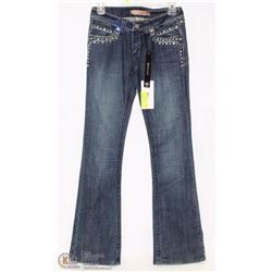 CIELO JEANS SIZE 3 BOOT CUT/FLARE RHINESTONE