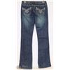 Image 2 : CIELO JEANS SIZE 3 BOOT CUT/FLARE RHINESTONE