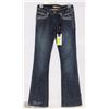 Image 1 : CIELO JEANS SIZE 5 BOOT CUT/FLARE RHINESTONE