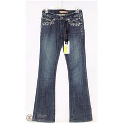 CIELO JEANS SIZE 9 BOOT CUT/FLARE RHINESTONE