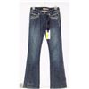 Image 1 : CIELO JEANS SIZE 9 BOOT CUT/FLARE RHINESTONE
