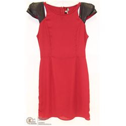 SIZE SMALL LEATHER CAP SLEEVE WITH CUT OUT