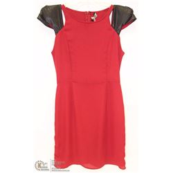 SIZE SMALL LEATHER CAP SLEEVE WITH CUT OUT