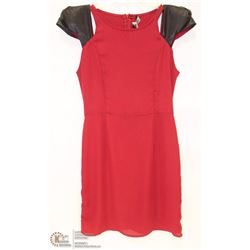 SIZE MEDIUM LEATHER CAP SLEEVE WITH CUT OUT