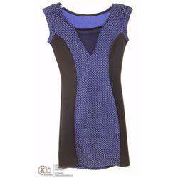 SIZE XS/SMALL SLEEVELESS BODYCON NAVY/BLACK DRESS