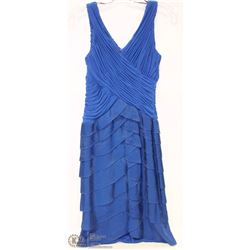 SIZE 8 SLEEVELESS BLUE MIDI COCKTAIL DRESS