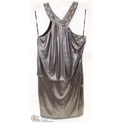 SIZE LARGE SLEEVELESS ASYMMETRICAL DROP WAIST DRES