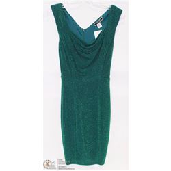 SIZE MEDIUM GREEN SHORT LENGTH PARTY DRESS GLITTER