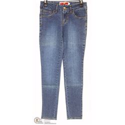 MISSFIT SIZE 1 SKINNY JEANS NAVY ORANGE STITCHING