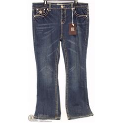 REFLEX JEANS SIZE 2XL FLARE CUT W/ FAUX CRYSTAL