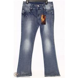 XICA JEANS HIGH RISE BOOT CUT SIZE 11 W/ FAKE