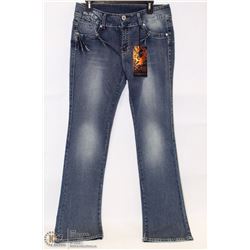 XICA JEANS HIGH RISE BOOT CUT SIZE 11 W/ FAKE