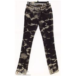 VO JEANS SIZE 1 BEACH TIEDYE PATTERN ON BLACK