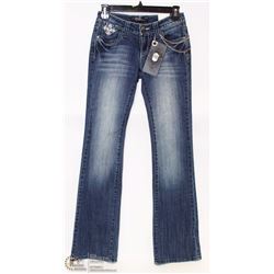 CIELO JEANS SIZE 1 BOOT CUT BEDAZZLING ON BACK