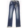 Image 1 : CIELO JEANS SIZE 1 BOOT CUT BEDAZZLING ON BACK
