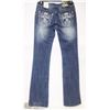 Image 2 : CIELO JEANS SIZE 9 BOOT CUT BEDAZZLING ON BACK