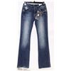 Image 1 : CIELO JEANS SIZE 11 BOOT CUT BEDAZZLING ON BACK