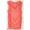 Image 1 : SIZE SMALL PEACH PENCIL STRAPLESS MINI DRESS