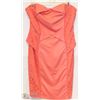 Image 1 : SIZE LARGE PEACH PENCIL STRAPLESS MINI DRESS