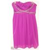 Image 1 : SIZE LARGE MAGENTA STRAPLESS EMPIRE WAIST PLEATED