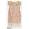 Image 1 : SIZE LARGE STRAPLESS MINI DRESS PEACH SPARKLE
