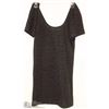 Image 1 : SIZE SMALL BLACK SCOOP NECK TSHIRT STYLE BODYCON