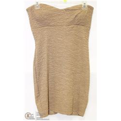 SIZE MEDIUM STRAPLESS BODY CON MINI DRESS RUFFLES