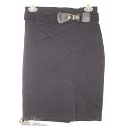 SIZE LARGE BLACK PENCIL SKIRT STRETCH FIT MID