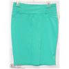 Image 1 : SIZE LARGE TEAL PENCIL STRETCH FIT  SKIRT, MID