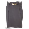 Image 1 : SIZE LARGE BLACK PENCIL STRETCH SKIRT, MID LENGTH