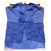 Image 1 : SIZE MEDIUM BLUE STRAPLESS BODICE DRESS SHIRT