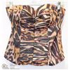 Image 1 : SIZE MEDIUM ANIMAL PRINT STRAPLESS CORSET STYLE