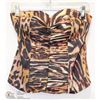 Image 1 : SIZE XL ANIMAL PRINT STRAPLESS CORSET STYLE