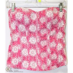 SIZE MEDIUM PINK CORSET TOP STRAPLESS, WITH