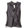 Image 1 : SIZE LARGE BLACK SLEEVELESS SILK FINISH WITH