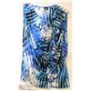 Image 1 : SIZE MEDIUM SLEEVELESS FRONT RUFFLE ACCENT BLUE