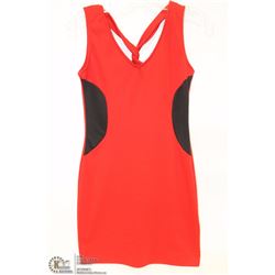 SIZE MEDIUM RED WITH BLACK SIDE PANEL ACCENT,