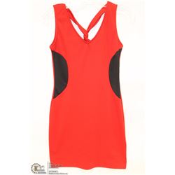 SIZE LARGE RED WITH BLACK SIDE PANEL ACCENT,