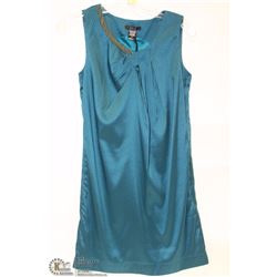 SIZE SMALL GREEN PARTY DRESS WITH BRONZE BEADING