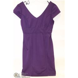 SIZE XL PURPLE PENCIL DRESS, KNEE LENGTH, CAP
