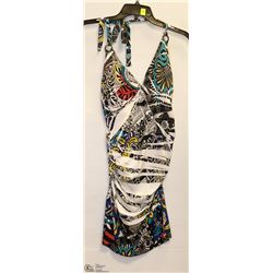 SIZE LARGE MULTICOLOUR BODY CON DRESS