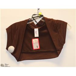 SIZE LARGE BROWN SHRUG