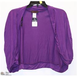 SIZE XL PURPLE SHRUG