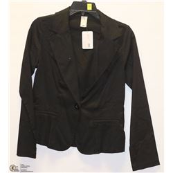 SIZE MEDIUM BLACK BLAZER WITH FAUX FRONT POCKET