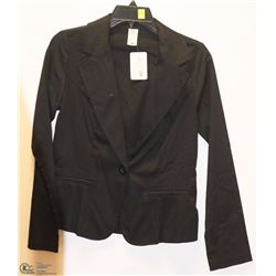 SIZE MEDIUM BLACK BLAZER WITH FAUX FRONT POCKET