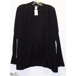 SIZE 2XL BLACK LONG SLEEVE CARDIGAN
