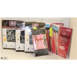 BUNDLE OF 6 ASSORTED DESIGNED NETTED STOCKINGS