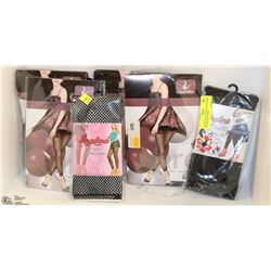 BUNDLE OF 6 ASSORTED DESIGNED NETTED STOCKINGS